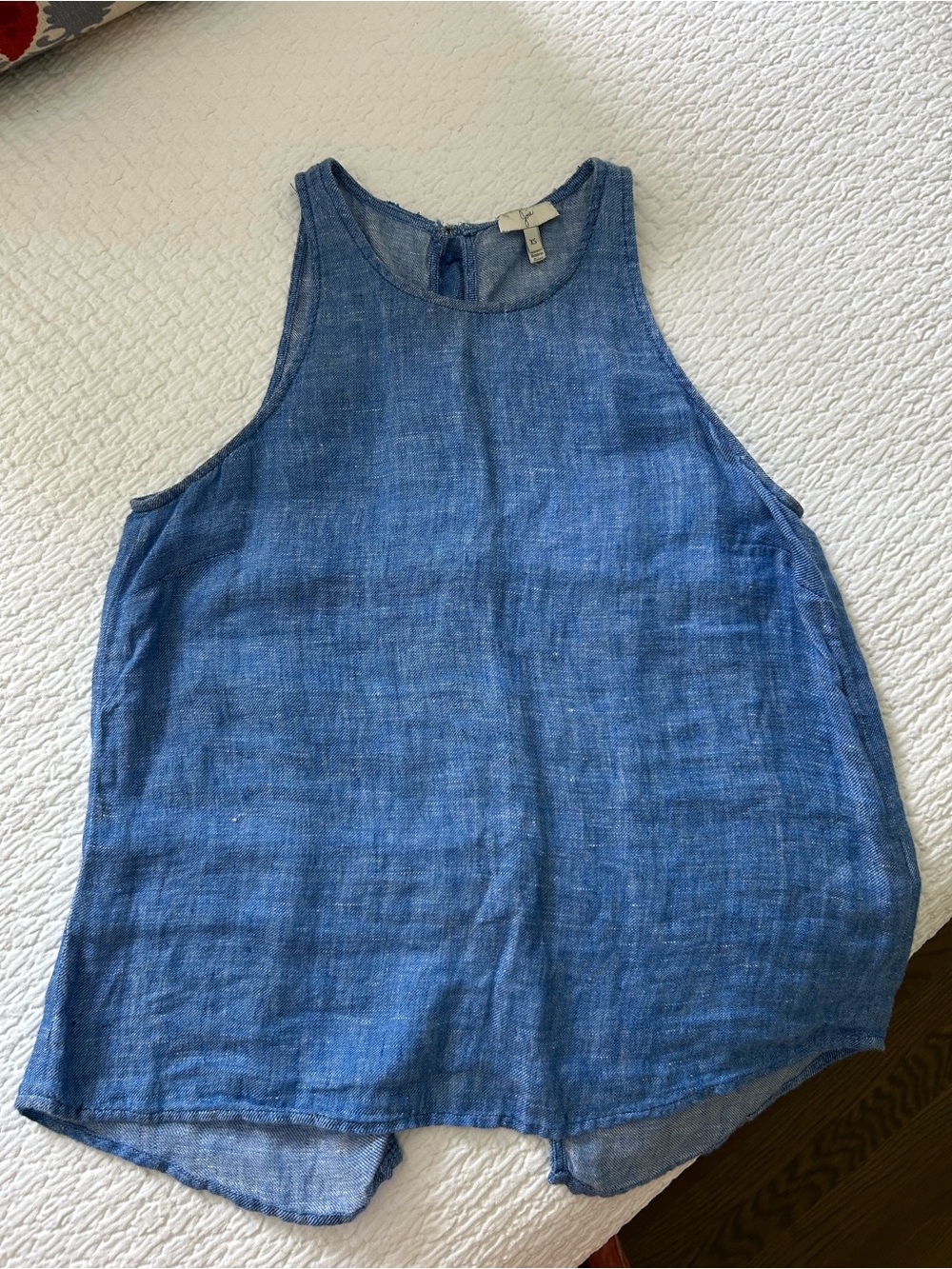 Joie Washed Blue Sleeveless Denim-Look Tank